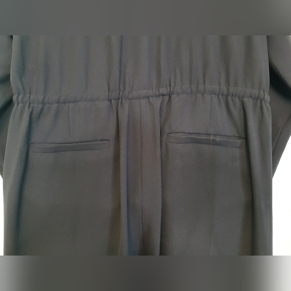 Ralph Lauren Black Jumpsuit with Cream Accent Collar Size 14P NWT - Picture 3 of 6